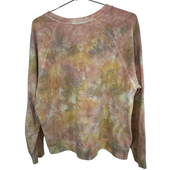 Vintage Old Navy Lightweight Tie Dyed Yellow Purple Pink Sweatshirt Women’s L - Picture 3 of 4